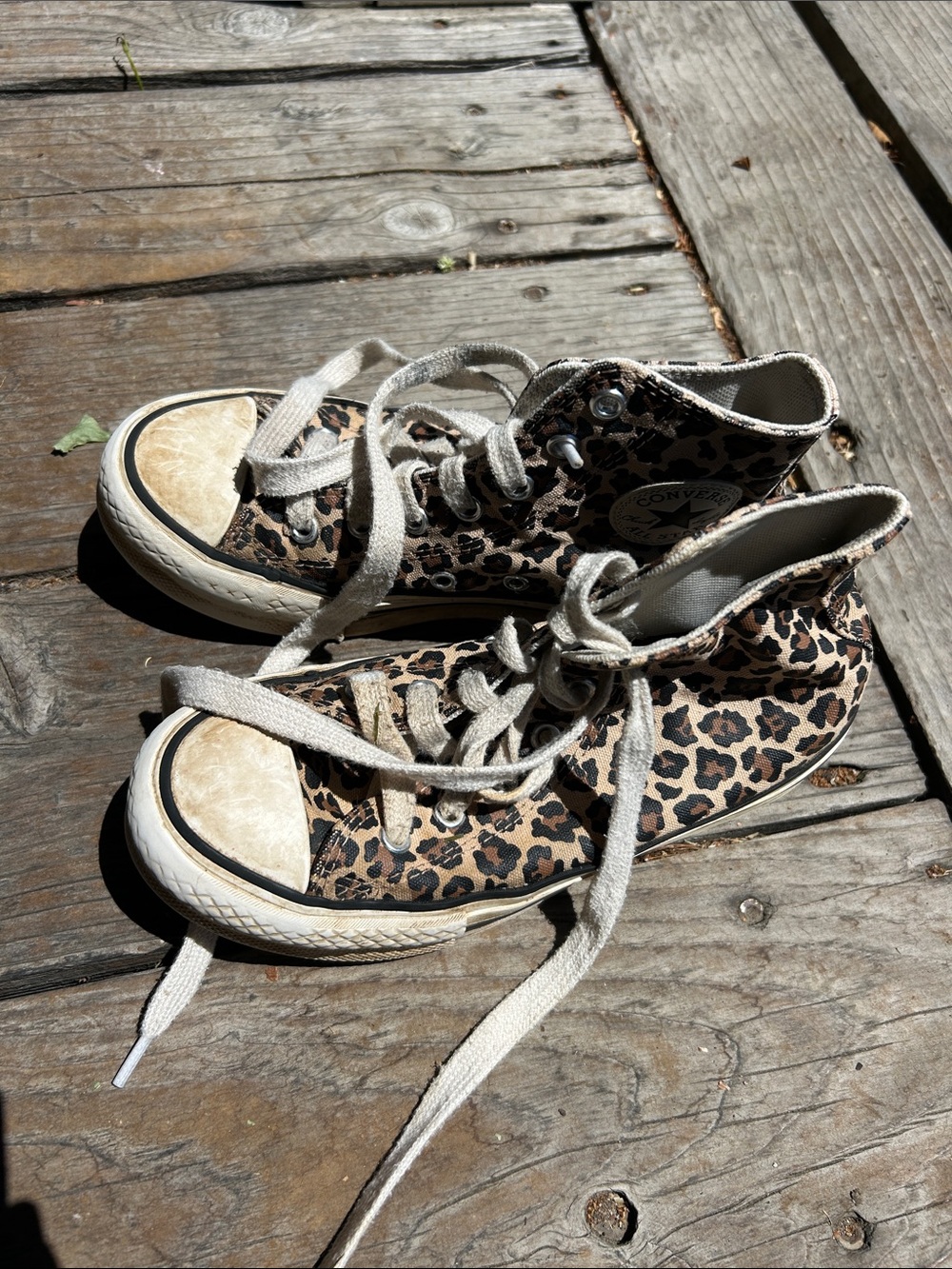 Converse Kids' Leopard Print High-Top Sneakers size 2